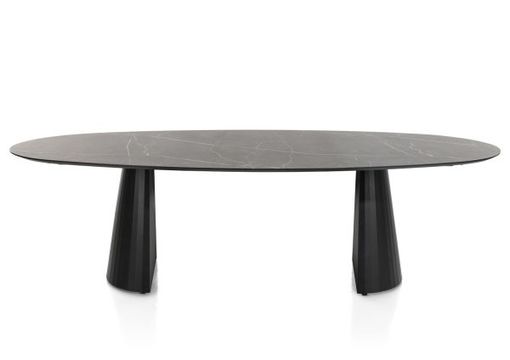 XOOON Arabax, Tisch - Ellipse - 270 x 120 cm - Schwarz - 1