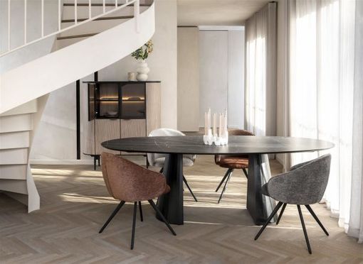 XOOON Arabax, Tisch - Ellipse - 270 x 120 cm - Schwarz - 7