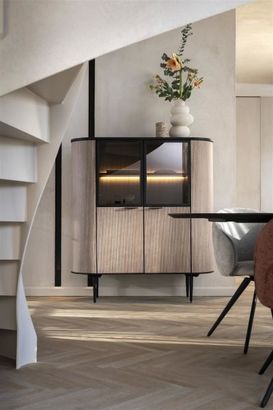 XOOON Aramon, Lowboard 210 cm. - 2-Türen + 1-Lade + 1-Nische (+ LED) -  - 4