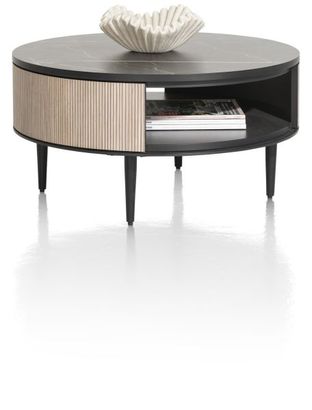 XOOON Aramon, Couchtisch Durchmesser 75 cm. + 1-Nische - Schwarz - 2