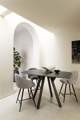 XOOON Minato, Tisch - oval - 150 x 105 cm. - Schwarz - 3