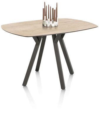 XOOON Minato, Tresentisch - oval - 150 x 105 cm. (hoehe: 92 cm.) - Beige, Braun - 2