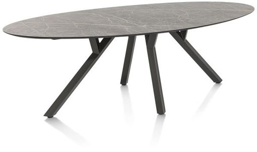 XOOON Minato, Tisch - Ellipse - 240 x 110 cm. - Grau - 4