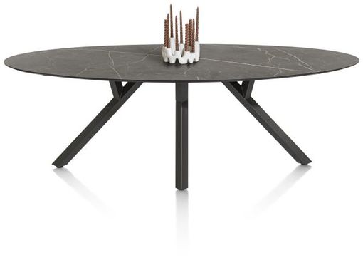 XOOON Minato, Tisch - Ellipse - 240 x 110 cm. - Schwarz - 1