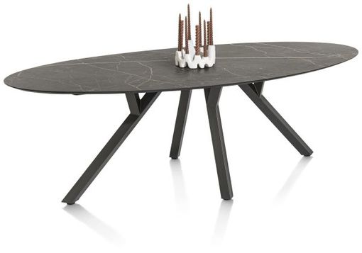 XOOON Minato, Tisch - Ellipse - 240 x 110 cm. - Schwarz - 2