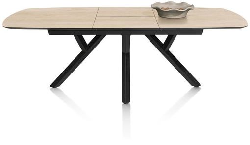 XOOON Minato, Auszugstisch - oval - 180 (+ 60) x 110 cm. - Beige, Braun - 1