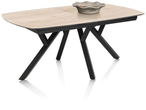 XOOON Minato, Auszugstisch - oval - 180 (+ 60) x 110 cm. - Beige, Braun - 4