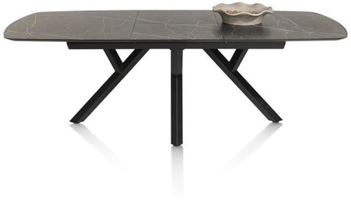 XOOON Minato, Auszugstisch - oval - 180 (+ 60) x 110 cm. - Schwarz - 1