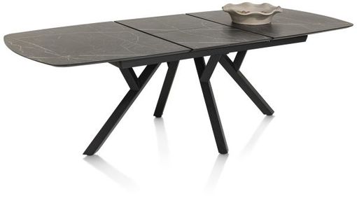 XOOON Minato, Auszugstisch - oval - 180 (+ 60) x 110 cm. - Schwarz - 10