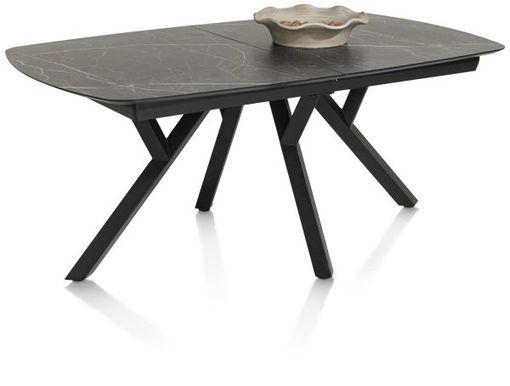 XOOON Minato, Auszugstisch - oval - 180 (+ 60) x 110 cm. - Schwarz - 7