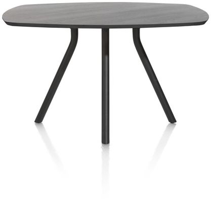 XOOON Arvada, Tresentisch 160 x 100 cm. - oval - Zentralfuss kurz - Schwarz - 1