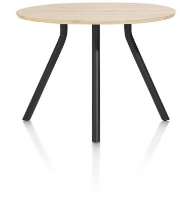 XOOON Arvada, Tresentisch 125 cm. - rund - Zentralfuss kurz - Beige, Braun - 1