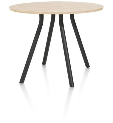 XOOON Arvada, Tresentisch 125 cm. - rund - Zentralfuss kurz - Beige, Braun - 2