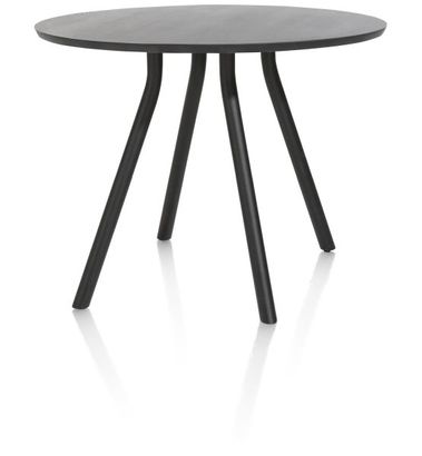 XOOON Arvada, Tresentisch 125 cm. - rund - Zentralfuss kurz - Schwarz - 2