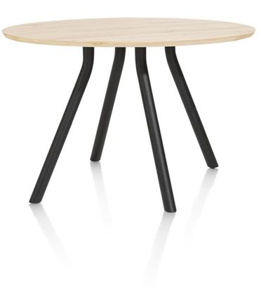 XOOON Arvada, Tresentisch 140 cm. - rund - Zentralfuss kurz - Beige, Braun - 2