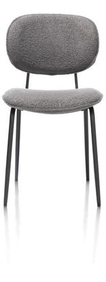 XOOON Lexi, Stuhl - schwarzer Rahmen (ROB) - Stoff Avicci - Schwarz/ Anthrazit, Grau - 1