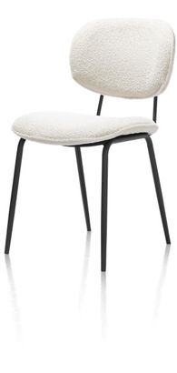 XOOON Lexi, Stuhl - schwarzer Rahmen (ROB) - Stoff Avicci - Weiss - 2