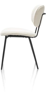 XOOON Lexi, Stuhl - schwarzer Rahmen (ROB) - Stoff Avicci - Weiss - 4