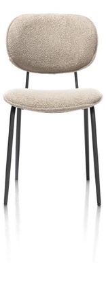 XOOON Lexi, Stuhl - schwarzer Rahmen (ROB) - Stoff Avicci - Braun, Taupe - 1