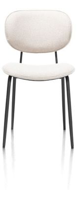 XOOON Lexi, Stuhl - schwarzer Rahmen (ROB) - Stoff Ponti - Weiss - 1