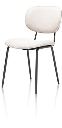 XOOON Lexi, Stuhl - schwarzer Rahmen (ROB) - Stoff Ponti - Weiss - 2