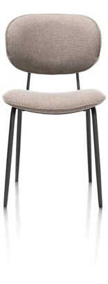 XOOON Lexi, Stuhl - schwarzer Rahmen (ROB) - Stoff Ponti - Braun - 1