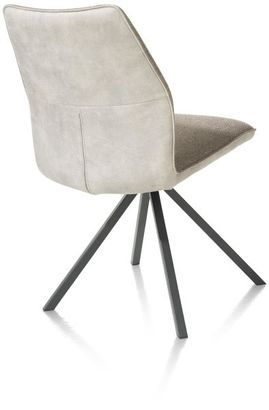 XOOON Franky, Stuhl - drehbares Metallgestell - Schwarz/ Anthrazit, Blau, Braun, Grau, Gruen, Orange, Pink, Rot, Taupe, Weiss, Gelb - 3