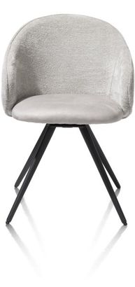 XOOON Owen, Armlehnstuhl - 4-Füße - drehbar - Stoff Calabria - Grau - 1