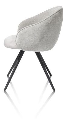 XOOON Owen, Armlehnstuhl - 4-Füße - drehbar - Stoff Calabria - Grau - 4