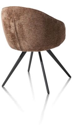 XOOON Owen, Armlehnstuhl - 4-Füße - drehbar - Stoff Calabria - Braun, Rot - 3