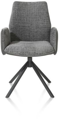 XOOON Franky, Armlehnstuhl - festes Metallgestell - Schwarz/ Anthrazit, Blau, Braun, Grau, Gruen, Orange, Pink, Rot, Taupe, Weiss, Gelb - 1