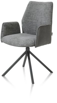 XOOON Franky, Armlehnstuhl - festes Metallgestell - Schwarz/ Anthrazit, Blau, Braun, Grau, Gruen, Orange, Pink, Rot, Taupe, Weiss, Gelb - 2