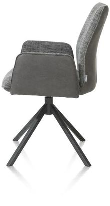 XOOON Franky, Armlehnstuhl - festes Metallgestell - Schwarz/ Anthrazit, Blau, Braun, Grau, Gruen, Orange, Pink, Rot, Taupe, Weiss, Gelb - 4