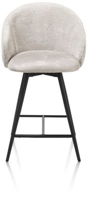 XOOON Owen, Tresenstuhl - 4-Füße - drehbar - Stoff Calabria / Enzo - Grau - 1