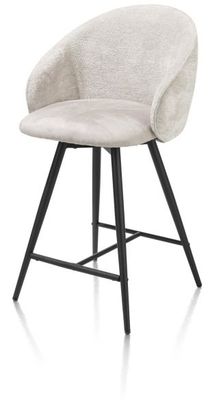 XOOON Owen, Tresenstuhl - 4-Füße - drehbar - Stoff Calabria / Enzo - Grau - 2