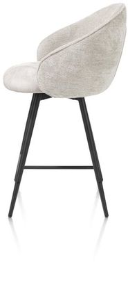 XOOON Owen, Tresenstuhl - 4-Füße - drehbar - Stoff Calabria / Enzo - Grau - 3