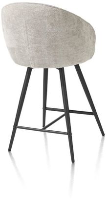 XOOON Owen, Tresenstuhl - 4-Füße - drehbar - Stoff Calabria / Enzo - Grau - 4