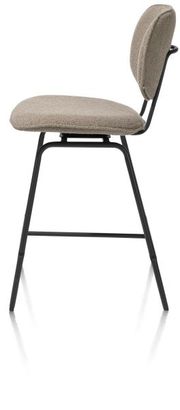 XOOON Lexi, Tresenstuhl - Rahmen schwarz (ROB) - Stoff Avicci - Braun, Taupe - 4