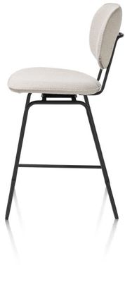 XOOON Lexi, Tresenstuhl - Rahmen schwarz (ROB) - Stoff Ponti - Weiss - 4