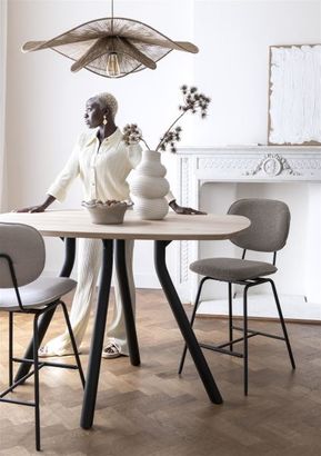 XOOON Lexi, Tresenstuhl - Rahmen schwarz (ROB) - Stoff Ponti - Weiss - 5