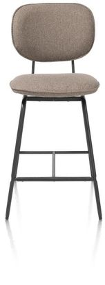 XOOON Lexi, Tresenstuhl - Rahmen schwarz (ROB) - Stoff Ponti - Braun - 1