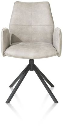 XOOON Franky, Armlehnstuhl - drehbar - Handgriff - Taschenfederkern - Taurus - Kiesel - 1