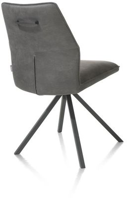 XOOON Franky, Stuhl - fest - Handgriff - Taschenfederkern - Taurus - Schwarz/ Anthrazit, Braun - 3