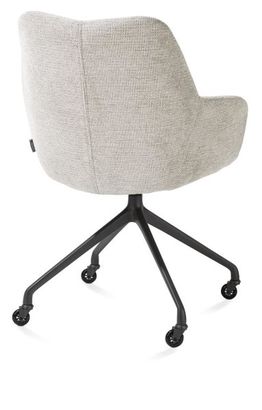 XOOON Mats, Armlehnstuhl - Aluminium Gestell + Rollen - selected choices - Schwarz/ Anthrazit, Braun, Grau, Gruen, Orange, Taupe, Weiss - 3