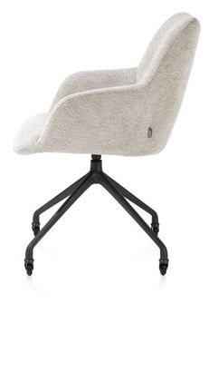 XOOON Mats, Armlehnstuhl - Aluminium Gestell + Rollen - selected choices - Schwarz/ Anthrazit, Braun, Grau, Gruen, Orange, Taupe, Weiss - 4