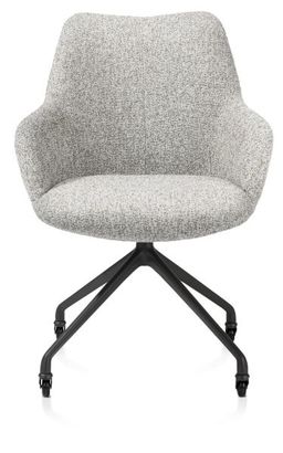 XOOON Mats, Armlehnstuhl - Aluminium Gestell + Rollen - selected choices - Schwarz/ Anthrazit, Braun, Grau, Gruen, Orange, Taupe, Weiss - 5