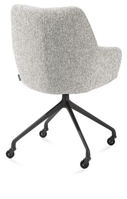 XOOON Mats, Armlehnstuhl - Aluminium Gestell + Rollen - selected choices - Schwarz/ Anthrazit, Braun, Grau, Gruen, Orange, Taupe, Weiss - 7