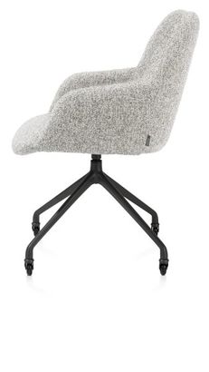 XOOON Mats, Armlehnstuhl - Aluminium Gestell + Rollen - selected choices - Schwarz/ Anthrazit, Braun, Grau, Gruen, Orange, Taupe, Weiss - 8
