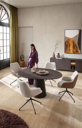 XOOON Mats, Armlehnstuhl - 4-Fuß Aluminium Gestell - drehbar - selected choices - Schwarz/ Anthrazit, Braun, Grau, Gruen, Orange, Taupe, Weiss - 11