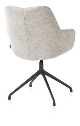 XOOON Mats, Armlehnstuhl - 4-Fuß Aluminium Gestell - drehbar - selected choices - Schwarz/ Anthrazit, Braun, Grau, Gruen, Orange, Taupe, Weiss - 3